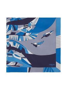 Lancel Sjaal met print - Blauw
