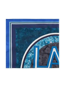 Lancel Roxane zijden sjaal met logoprint - Blauw