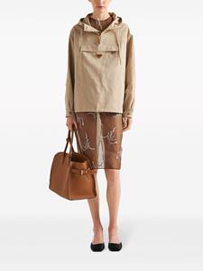 Prada Hoodie met logo - Beige