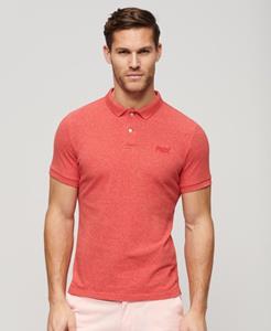 Superdry Mannen Klassiek Piqué Poloshirt Rood