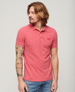 Superdry Mannen Klassiek Piqué Poloshirt Roze