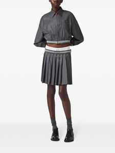 Miu Miu pleated wool miniskirt - Grijs