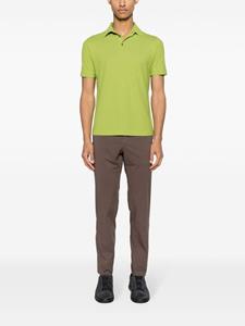 Zanone button-up cotton polo shirt - Groen
