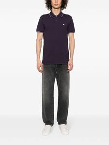 Emporio Armani stripe-edge polo shirt - Paars