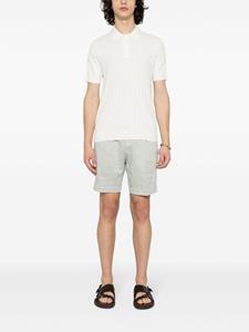 Canali knitted cotton polo shirt - Wit