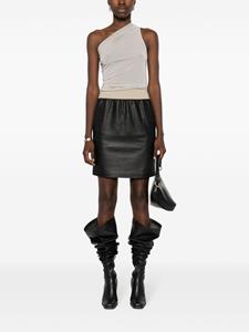 Frenckenberger elasticated-waist leather mini skirt - Zwart