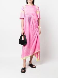Collina Strada Midi-jurk met tie-dye print - Roze