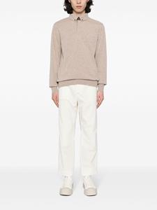 N.Peal long-sleeve knitted polo shirt - Beige