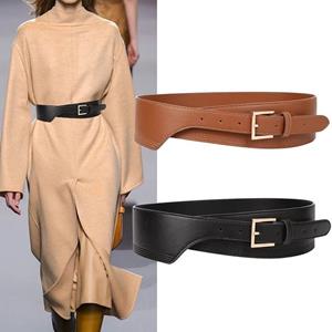 YuTao Belt Nieuwe mode riemen voor vrouwen PU leder goud vierkante pin gesp riemen lichaam vrouwelijke brede zachte taillebanden