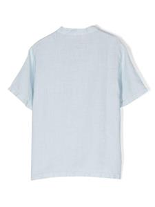 Il Gufo Shirt met bandkraag - Blauw