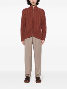 N.Peal Richmond cable-knit cardigan - Rood