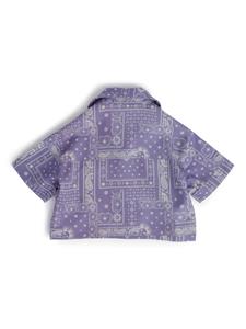 Palm Angels Kids Astro paisley-print shirt - Paars