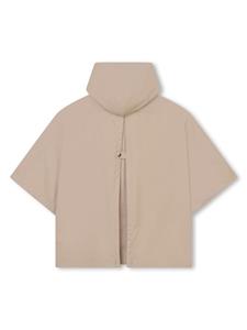 Chloé Kids Katoenen twill cape met capuchon - Beige