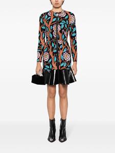 Louis Vuitton Pre-Owned Pre-owned peplum mini-jurk met bloemenprint - Veelkleurig