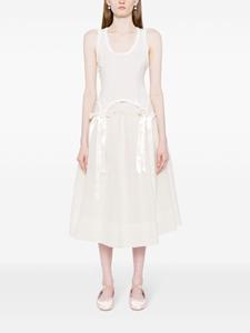Simone Rocha bow-embellished gathered skirt - Beige