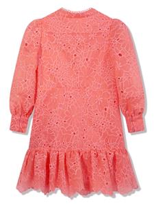 MARLO floral-appliqué dress - Roze
