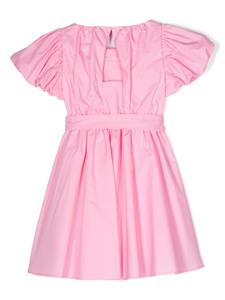 Miss Blumarine floral-appliqué dress - Roze