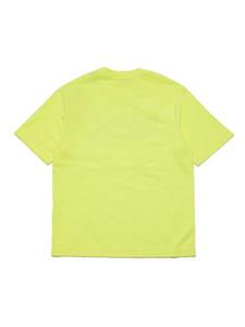 Diesel Kids Katoenen T-shirt met logoprint - Geel