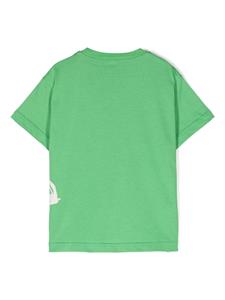 Il Gufo Katoenen T-shirt met logoprint - Groen