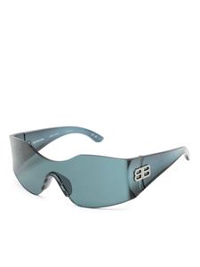 Balenciaga Eyewear Hourglass shield-frame sunglasses - Groen