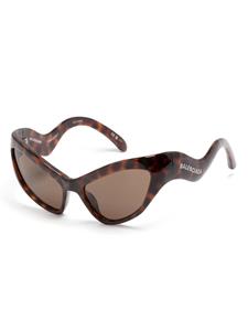 Balenciaga Eyewear oversize-frame sunglasses - Bruin