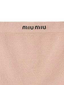 Miu Miu seamless ribbed cotton boxers - Roze