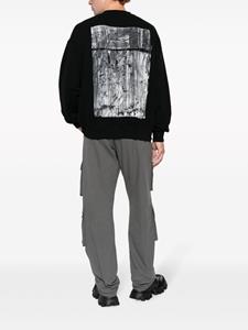 Off-White Sweater met abstracte print - Zwart