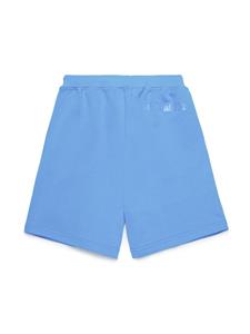 Dsquared2 Kids logo-appliqué cotton shorts - Blauw
