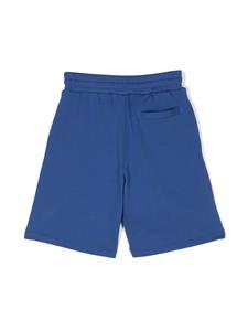 Dolce & Gabbana Kids logo-patch cotton track shorts - Blauw