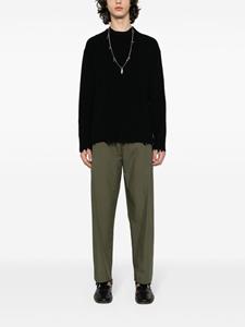 Laneus tapered drop-crotch trousers - Groen