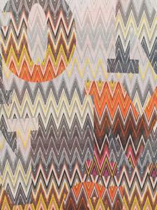 Missoni zigzag-print frayed scarf - Roze