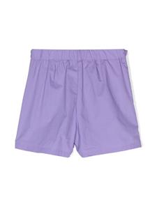 Miss Blumarine bow-detailing cotton shorts - Paars