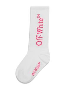 Off-White Kids Bookish logo-jacquard socks - Wit