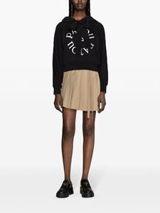 Patou Medallion cotton cropped hoodie - Zwart