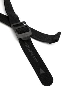 And Wander logo-print fabric belt - Zwart