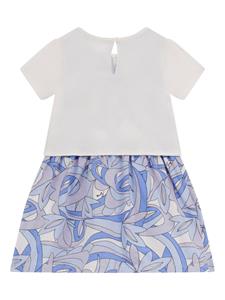 Guess kids logo-print layered T-shirt dress - Blauw