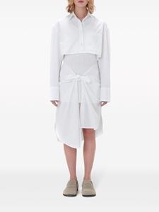 JW Anderson knotted silk shirtdress - Wit