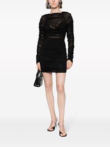 The Mannei Semi-doorzichtige mini-jurk - Zwart