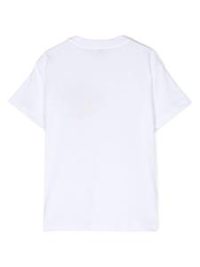 Il Gufo Katoenen T-shirt met verfspattenprint - Wit