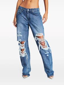 Retrofete Ruimvallende jeans - Blauw