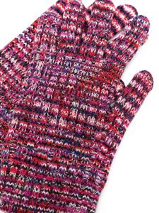 Missoni striped intarsia-knit gloves - Roze