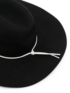 Borsalino logo-plaque trilbie hat - Zwart