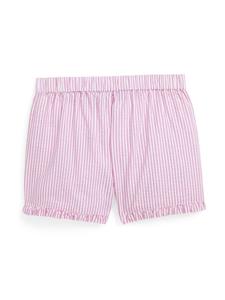 Ralph Lauren Kids Gestreepte seersucker katoenen shorts - Roze