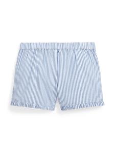 Ralph Lauren Kids Gestreepte seersucker shorts - Blauw