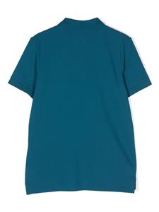 C.P. Company Kids logo-patch piqué polo shirt - Blauw