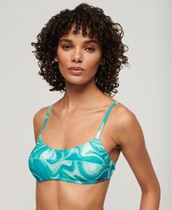 Superdry Vrouwen Bralettebikinitopje met Print Lichtblauw