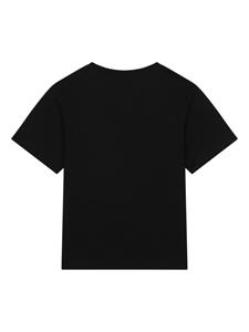 Dolce & Gabbana Kids Katoenen T-shirt met logoprint - Zwart