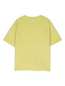 Aspesi Kids Katoenen T-shirt met logopatch - Groen