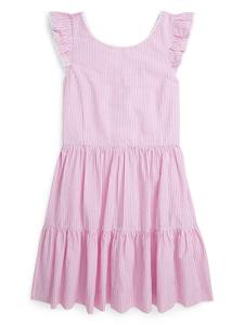 Ralph Lauren Kids Gestreepte jurk - Roze