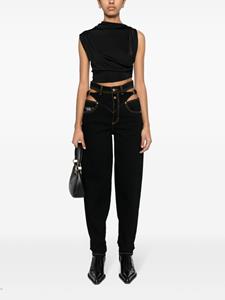 Versace Jeans Couture ^ rechte poten met gegraveerd logo - Zwart